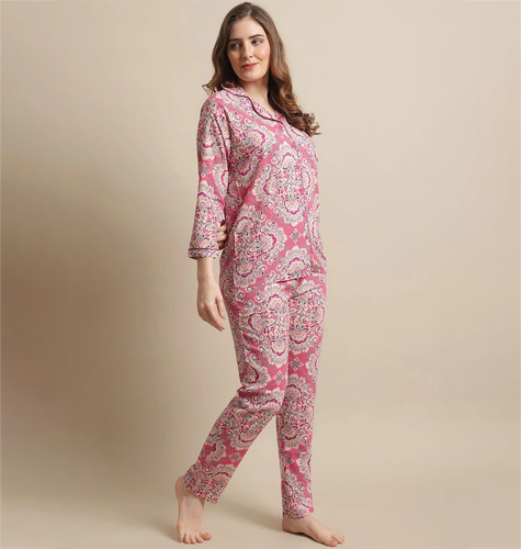 Women Printed Night Suit